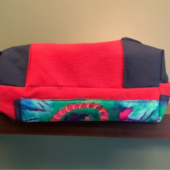 Handcrafted Lined Tote Bag w/ Seahorse Vibrant Design - Picture 5 of 7